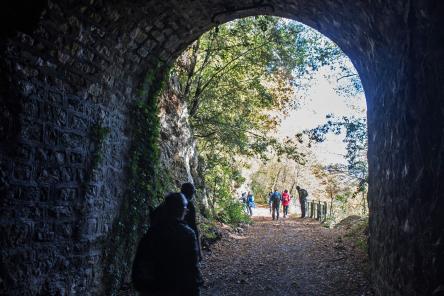 Per le gallerie della ex-ferrovia Spoleto Norcia