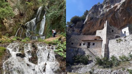 Le cascate del Menotre e l'eremo nella roccia